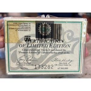 Limited Edition Classic 1991 Hockey Draft Picks Pack